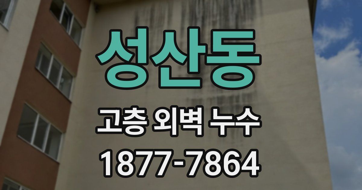 성산동 고층 외벽 누수