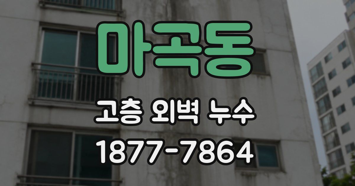 마곡동 고층 외벽 누수