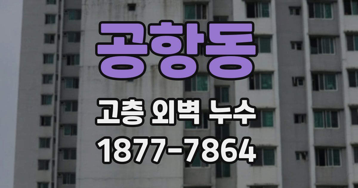 공항동 고층 외벽 누수