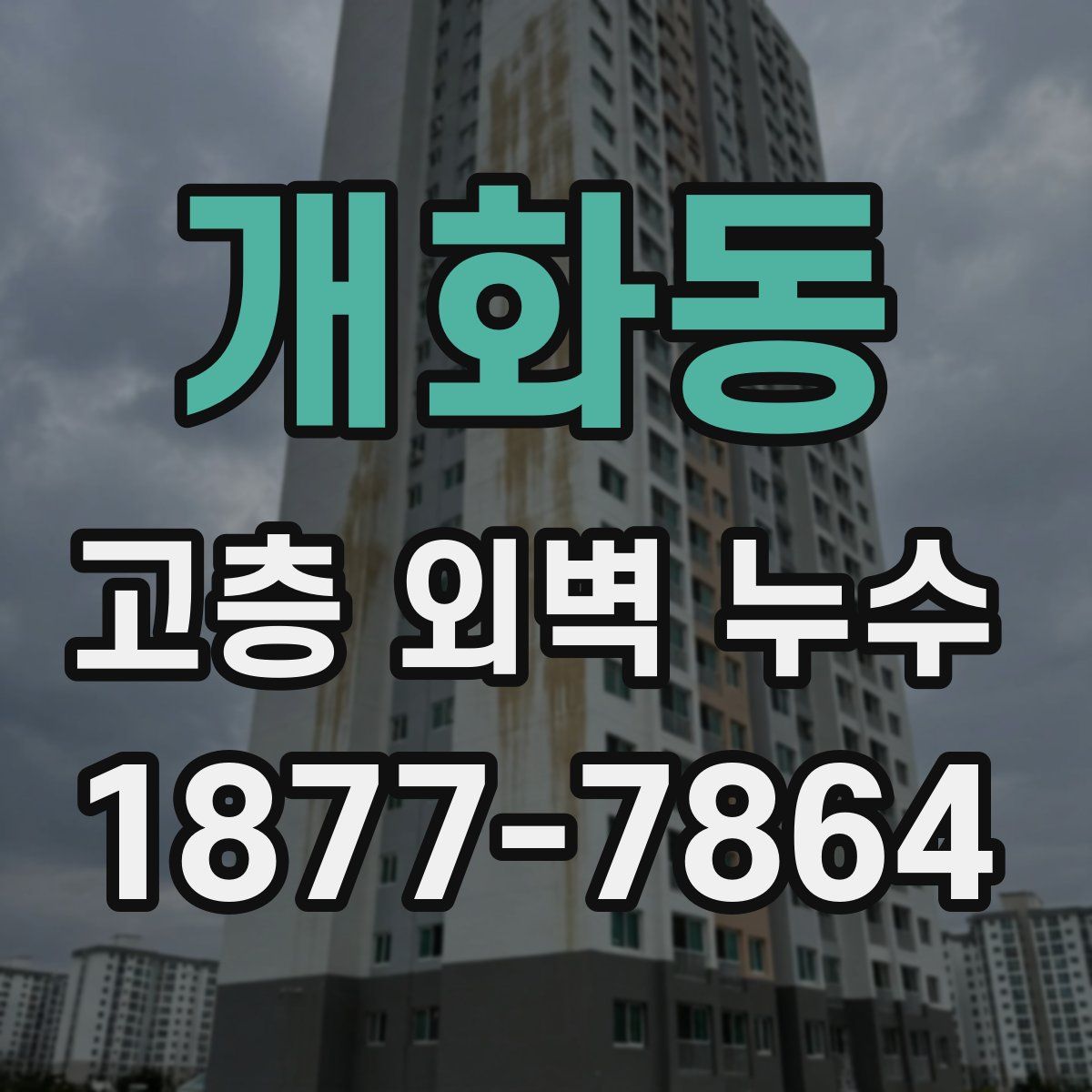 개화동 고층 외벽 누수