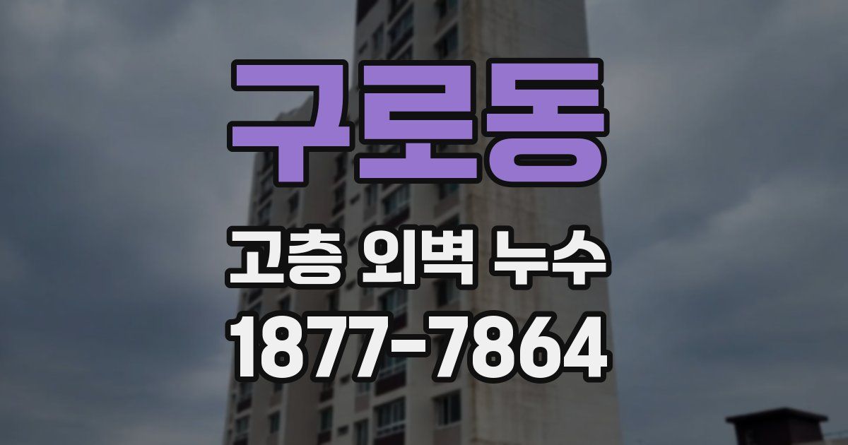 구로동 고층 외벽 누수