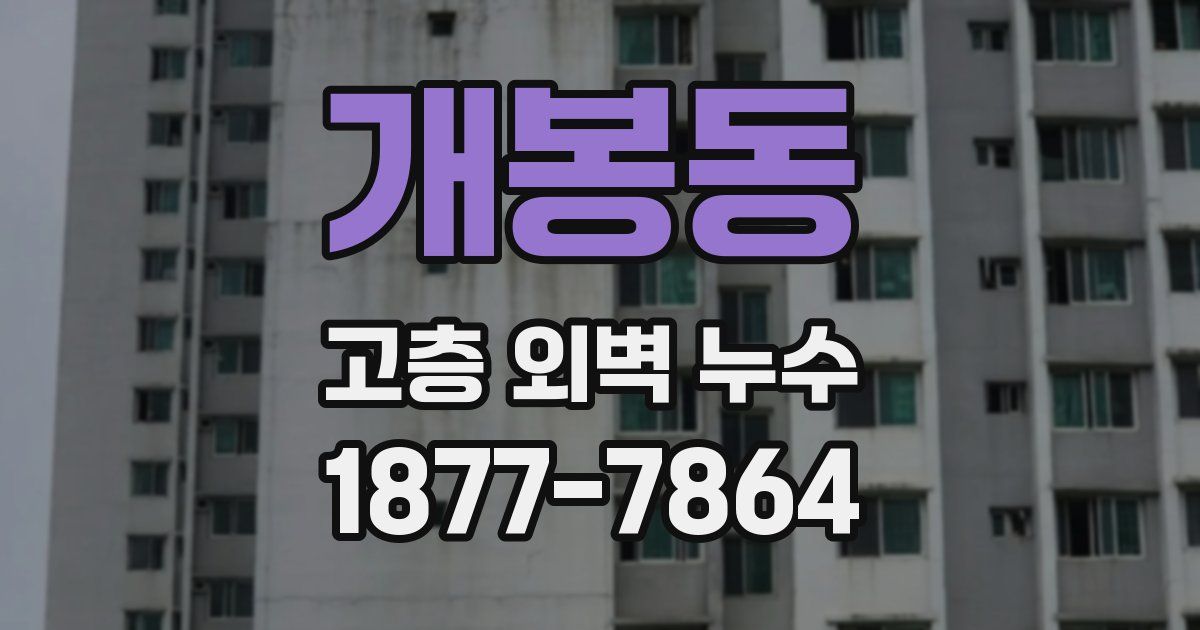 개봉동 고층 외벽 누수