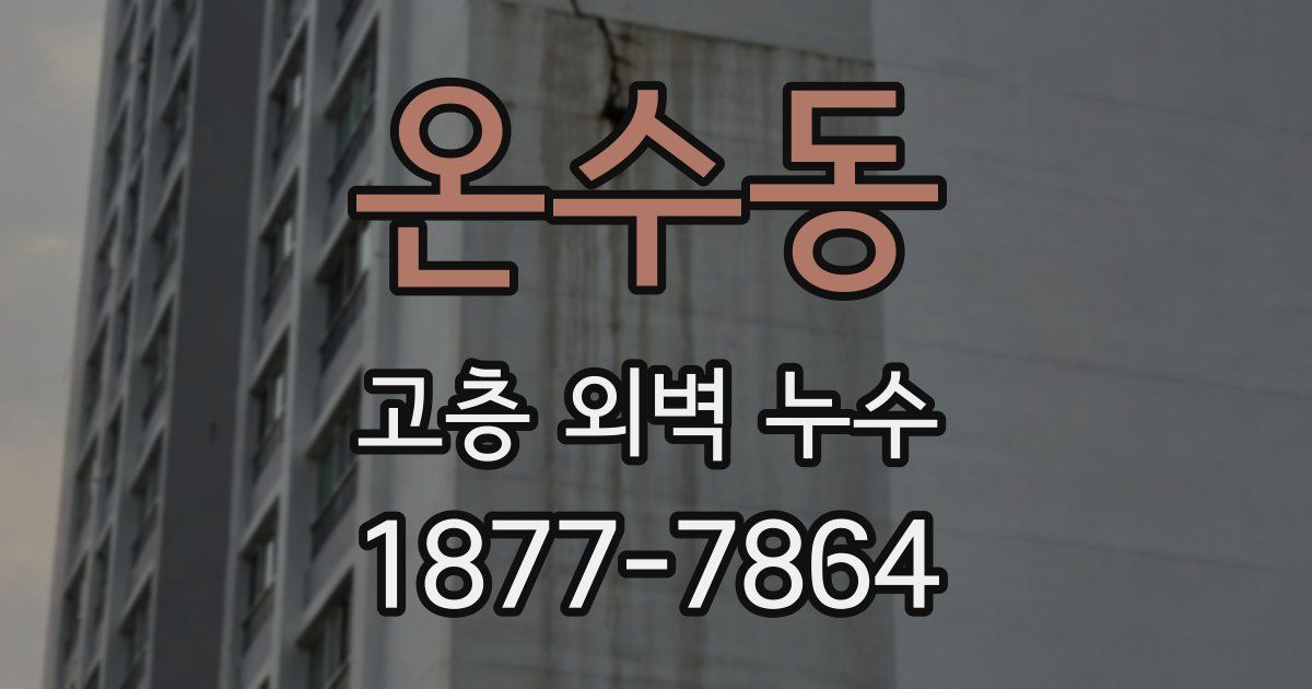 온수동 고층 외벽 누수