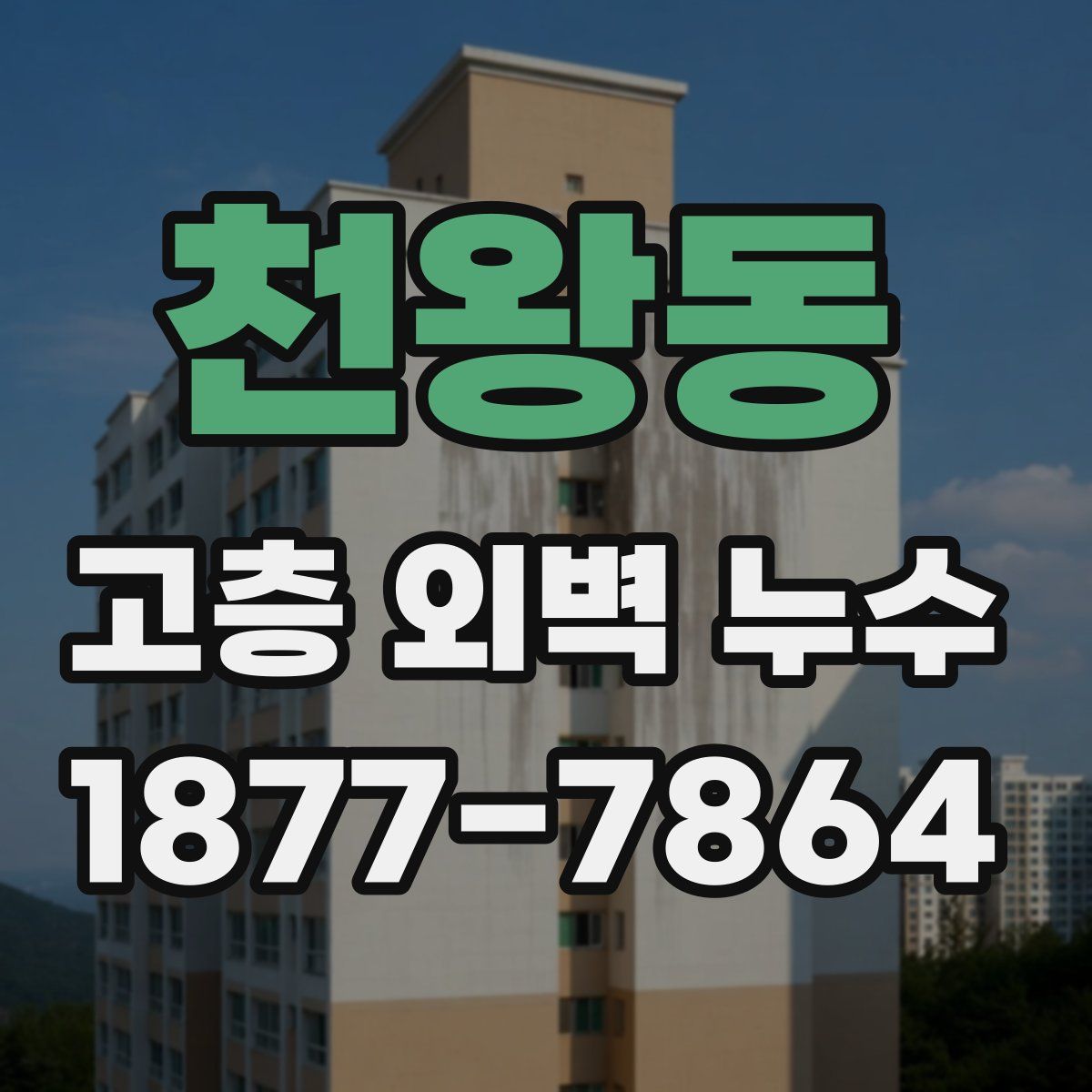 천왕동 고층 외벽 누수
