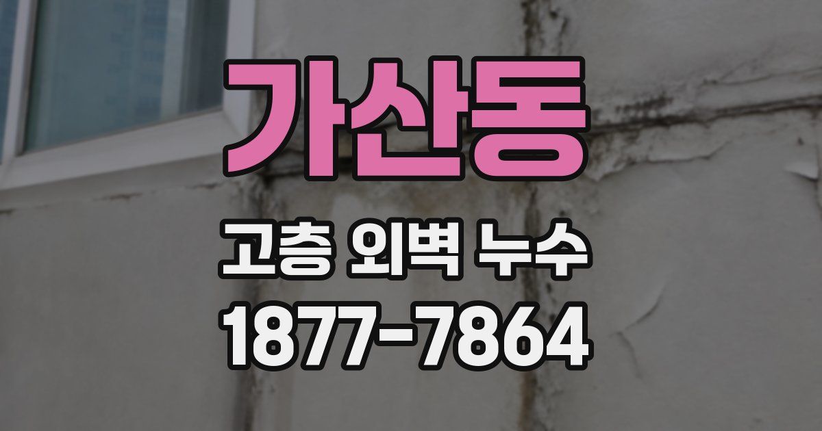 가산동 고층 외벽 누수