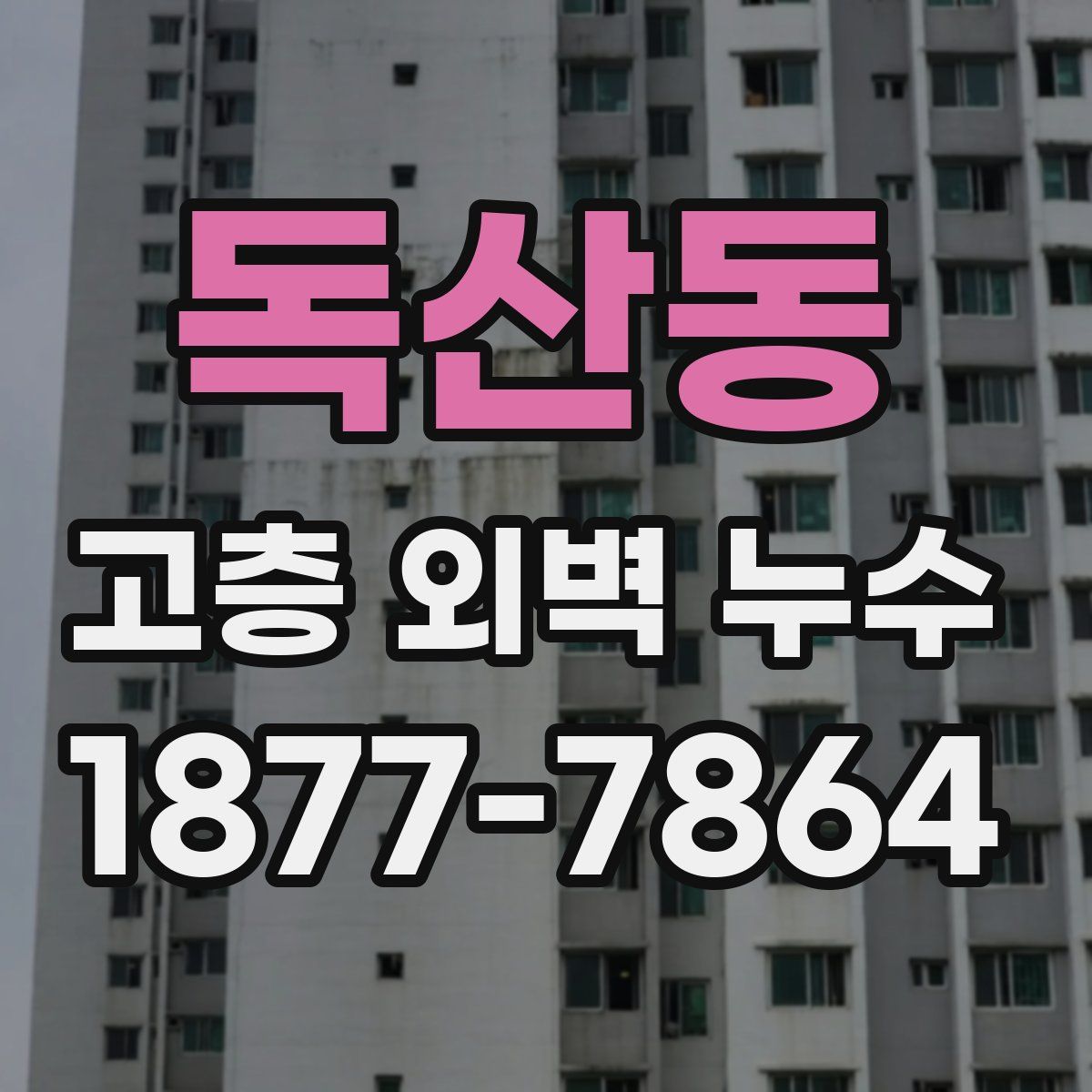 독산동 고층 외벽 누수