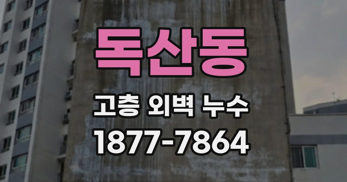 독산동 고층 외벽 누수