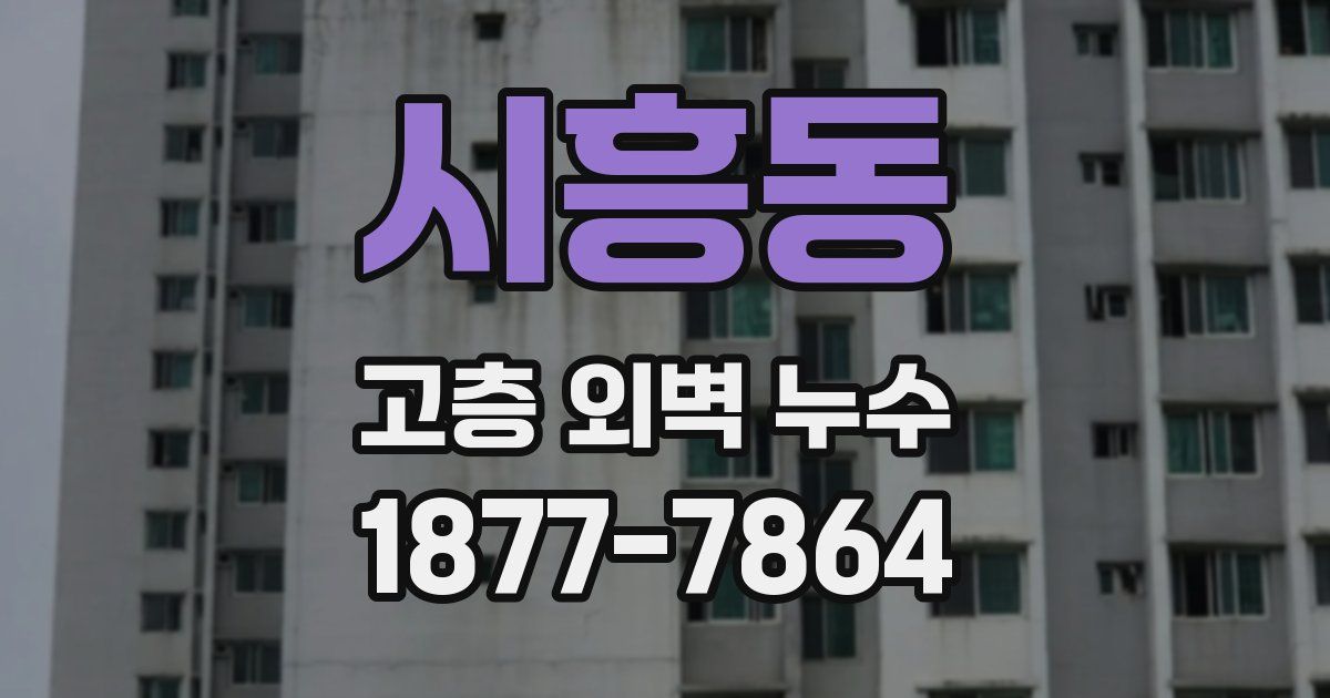 시흥동 고층 외벽 누수