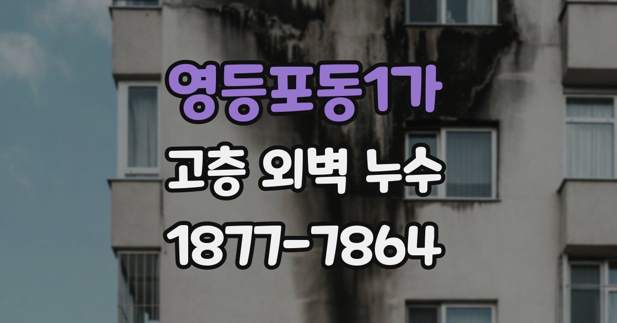 영등포동1가 고층 외벽 누수