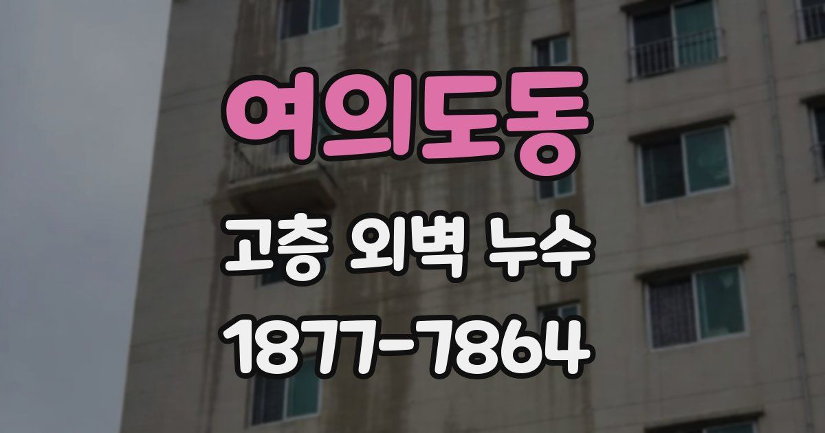 여의도동 고층 외벽 누수
