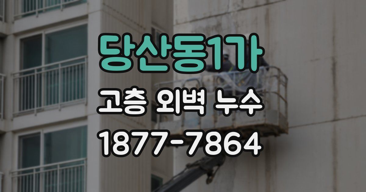 당산동1가 고층 외벽 누수
