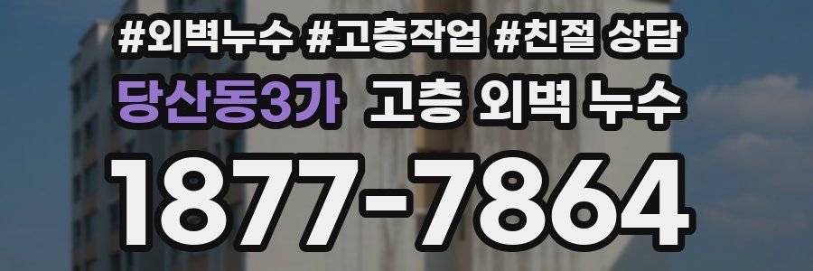 당산동3가 고층 외벽 누수