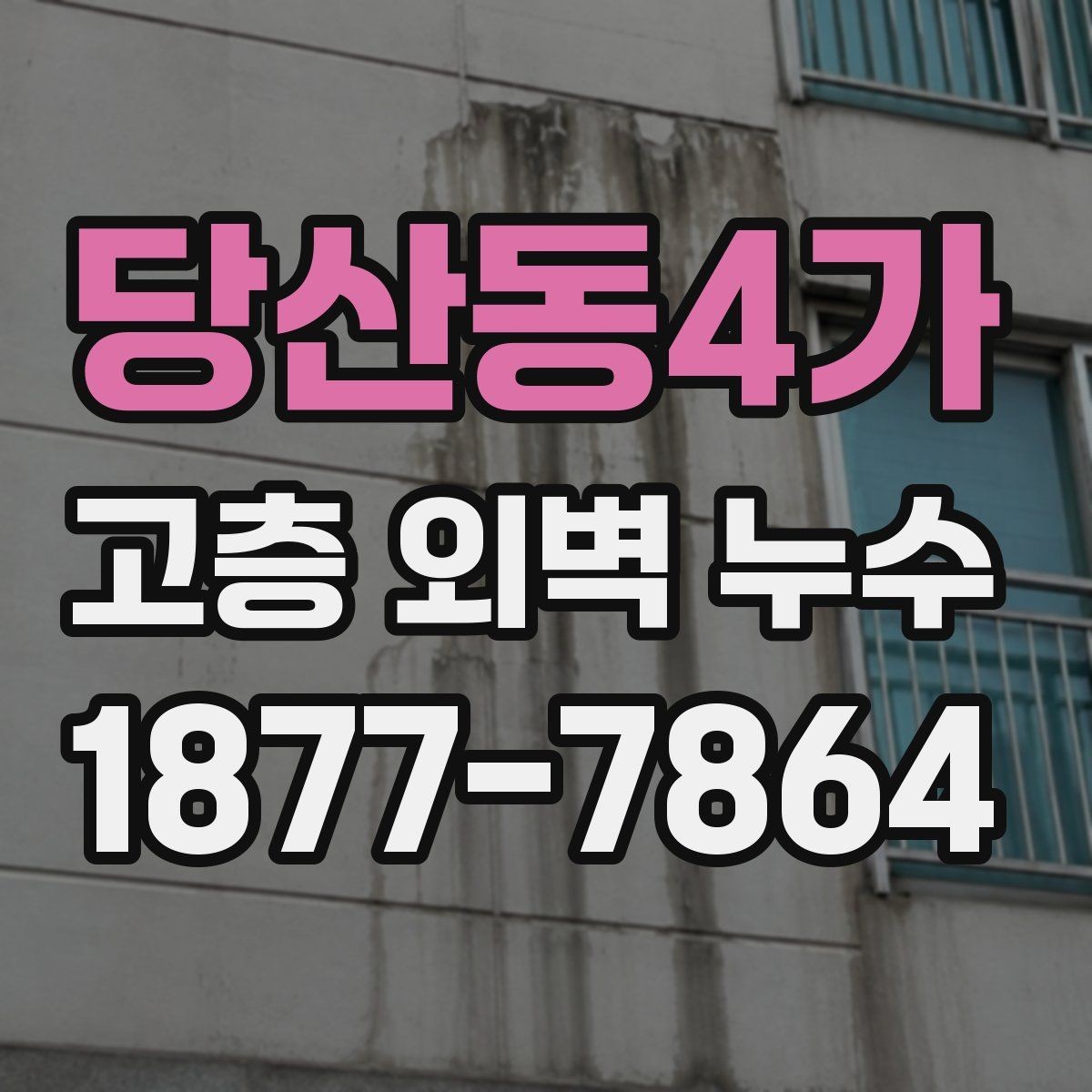 당산동4가 고층 외벽 누수 방수 공법 선택 기준