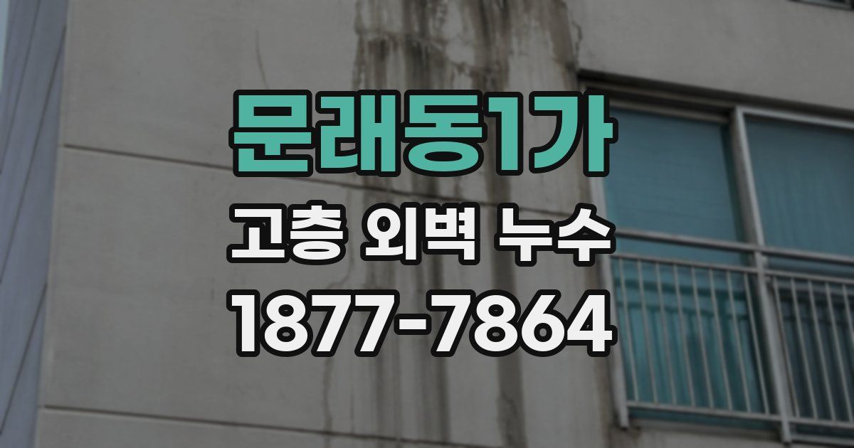 문래동1가 고층 외벽 누수
