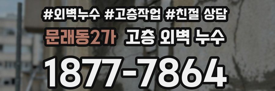 문래동2가 고층 외벽 누수