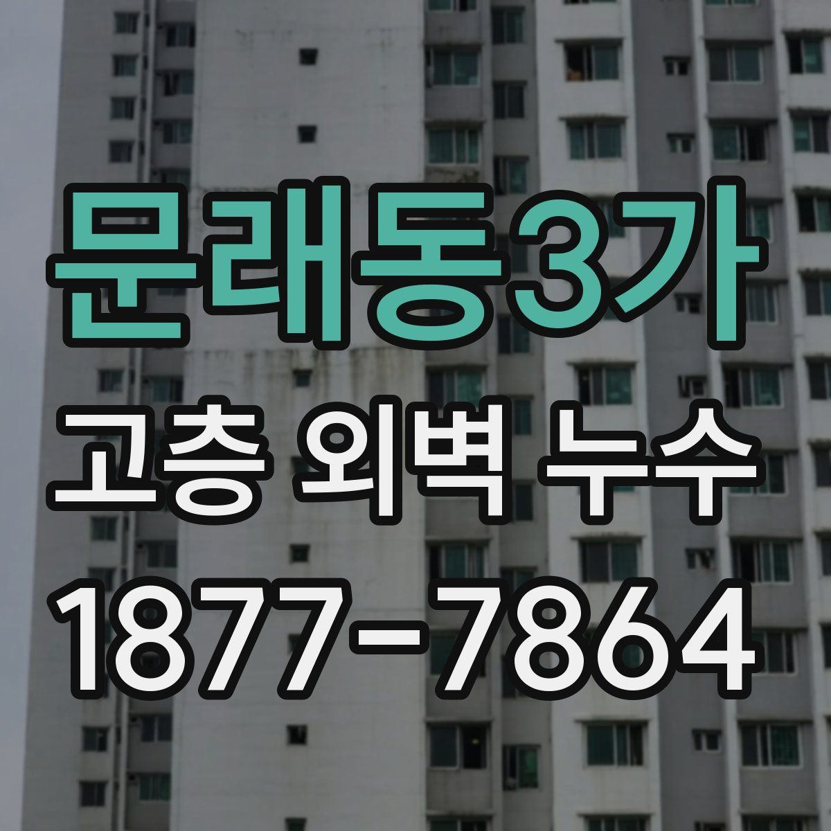 문래동3가 고층 외벽 누수