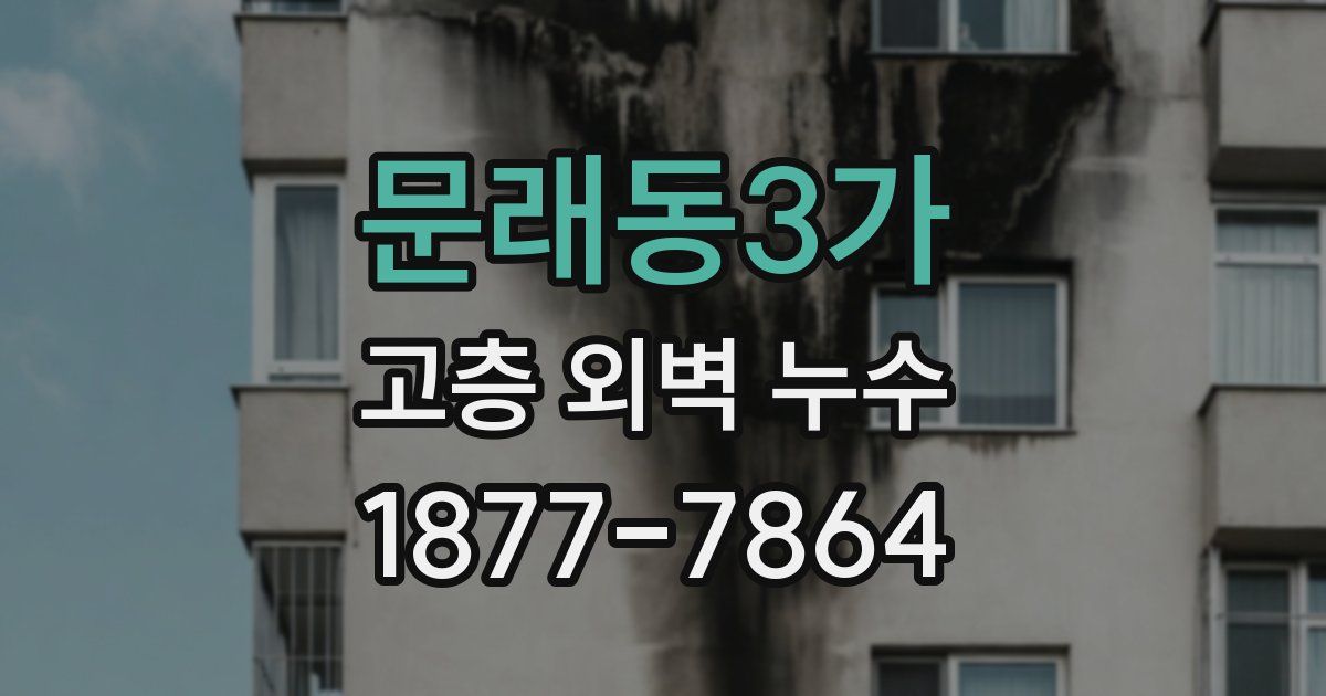 문래동3가 고층 외벽 누수