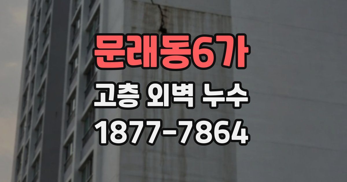 문래동6가 고층 외벽 누수