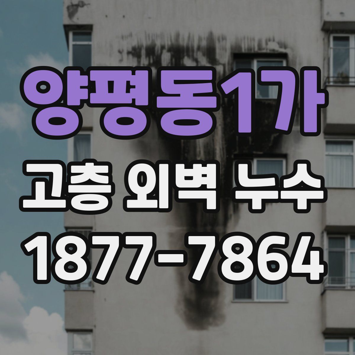 양평동1가 고층 외벽 누수