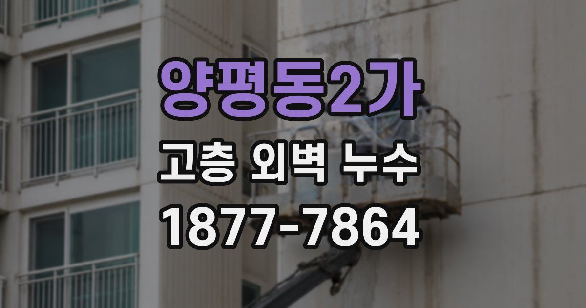 양평동2가 고층 외벽 누수