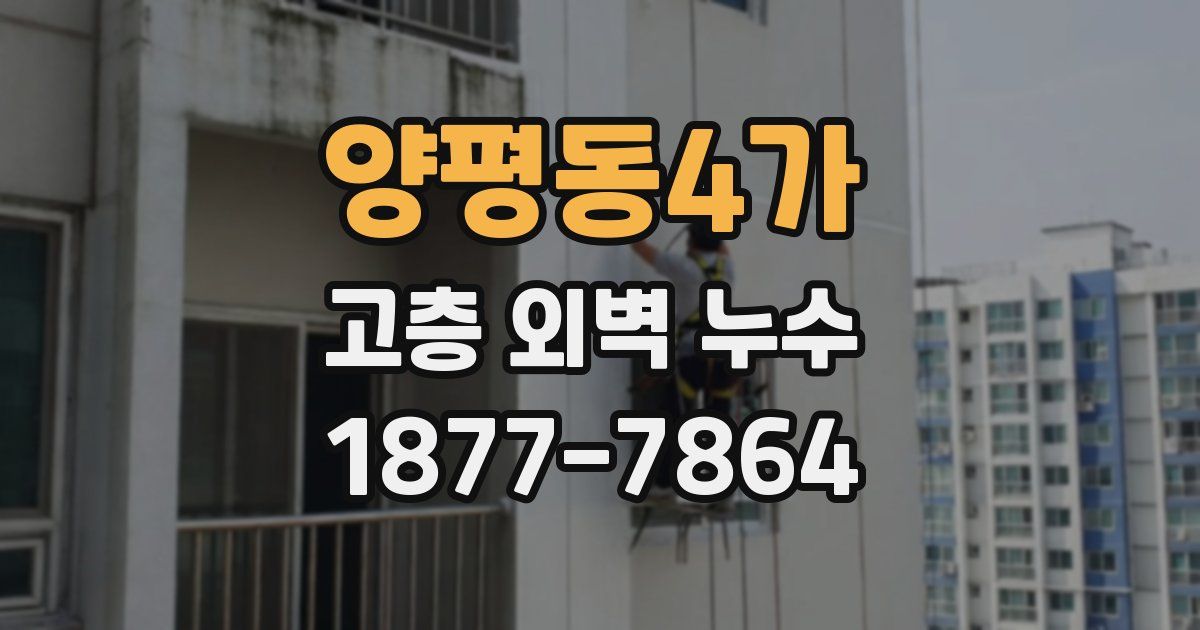 양평동4가 고층 외벽 누수