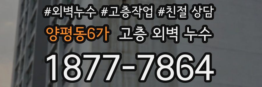 양평동6가 고층 외벽 누수