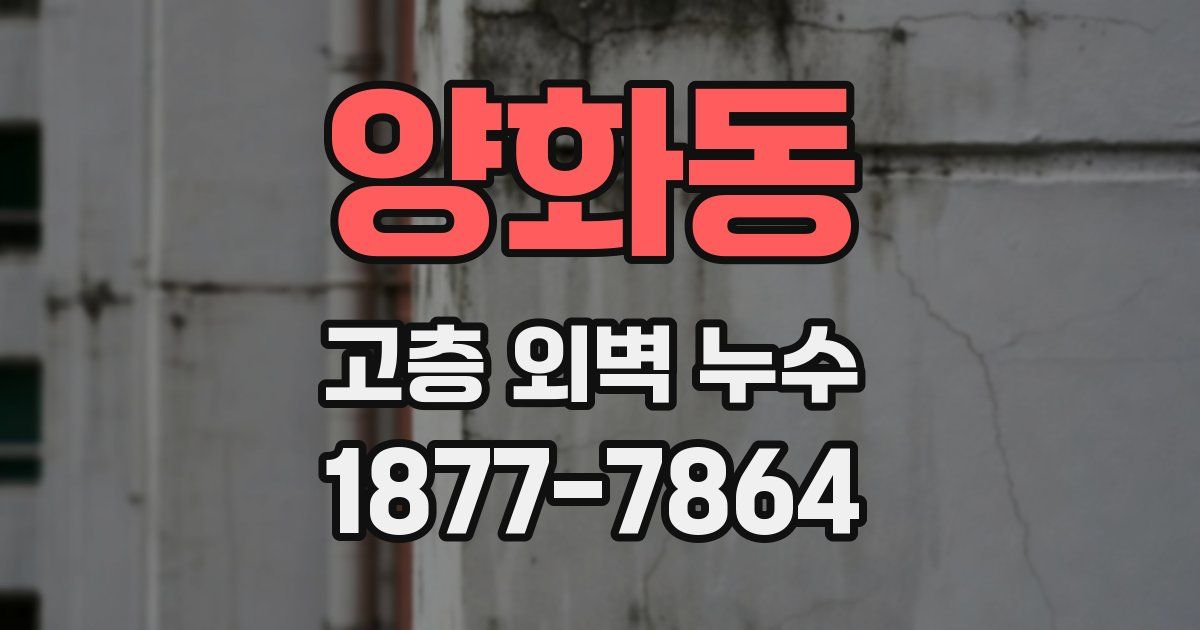 양화동 고층 외벽 누수