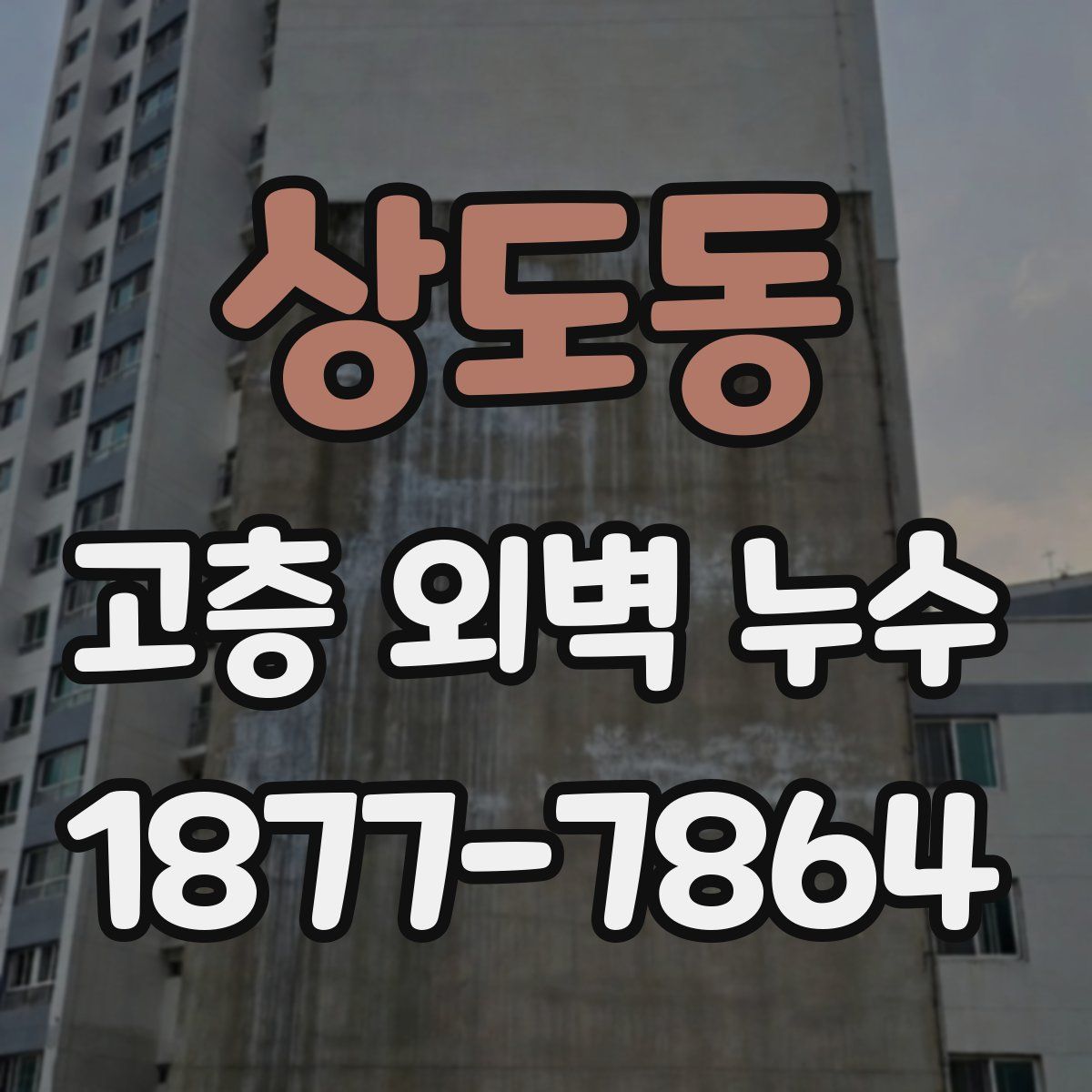 상도동 고층 외벽 누수