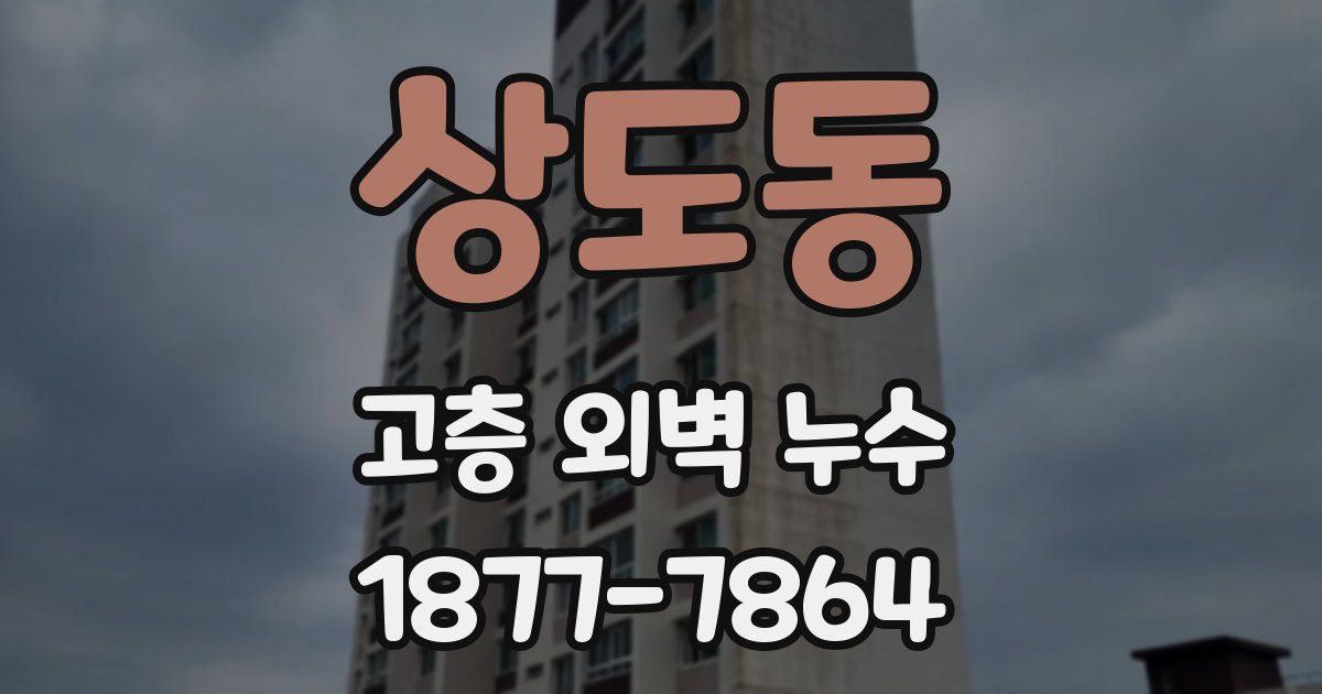 상도동 고층 외벽 누수