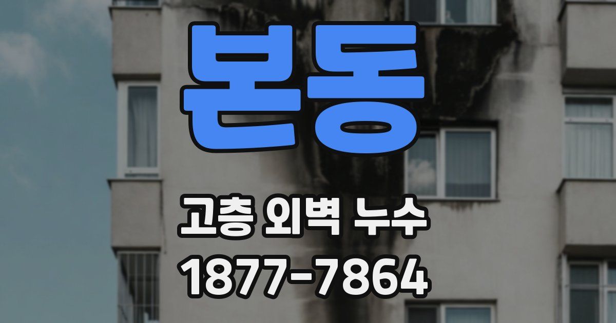 본동 고층 외벽 누수