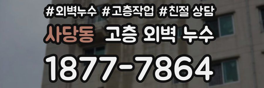 사당동 고층 외벽 누수