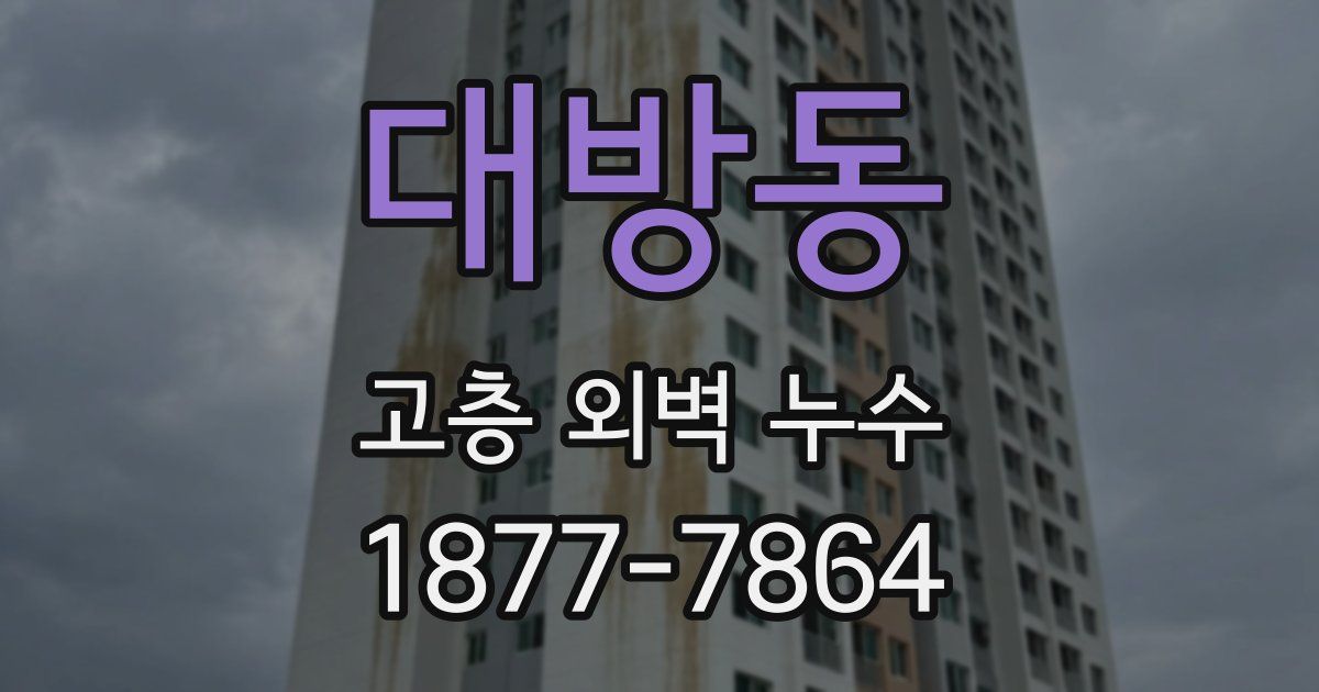 대방동 고층 외벽 누수