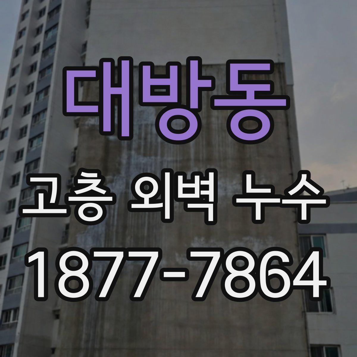 대방동 고층 외벽 누수