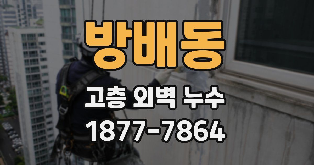 방배동 고층 외벽 누수