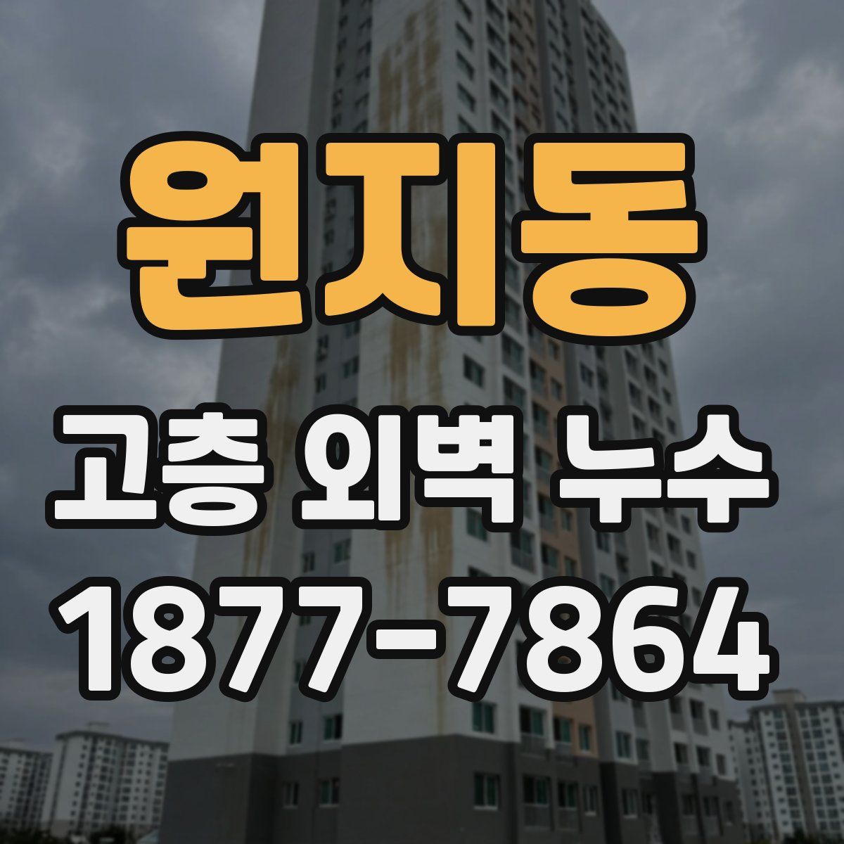원지동 고층 외벽 누수