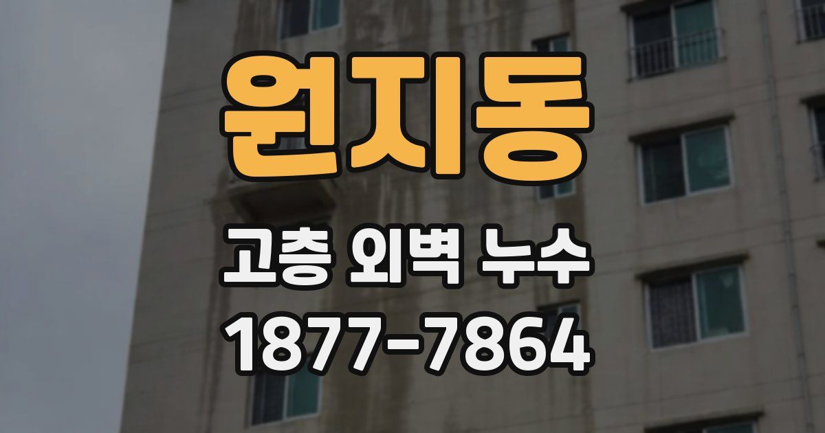 원지동 고층 외벽 누수