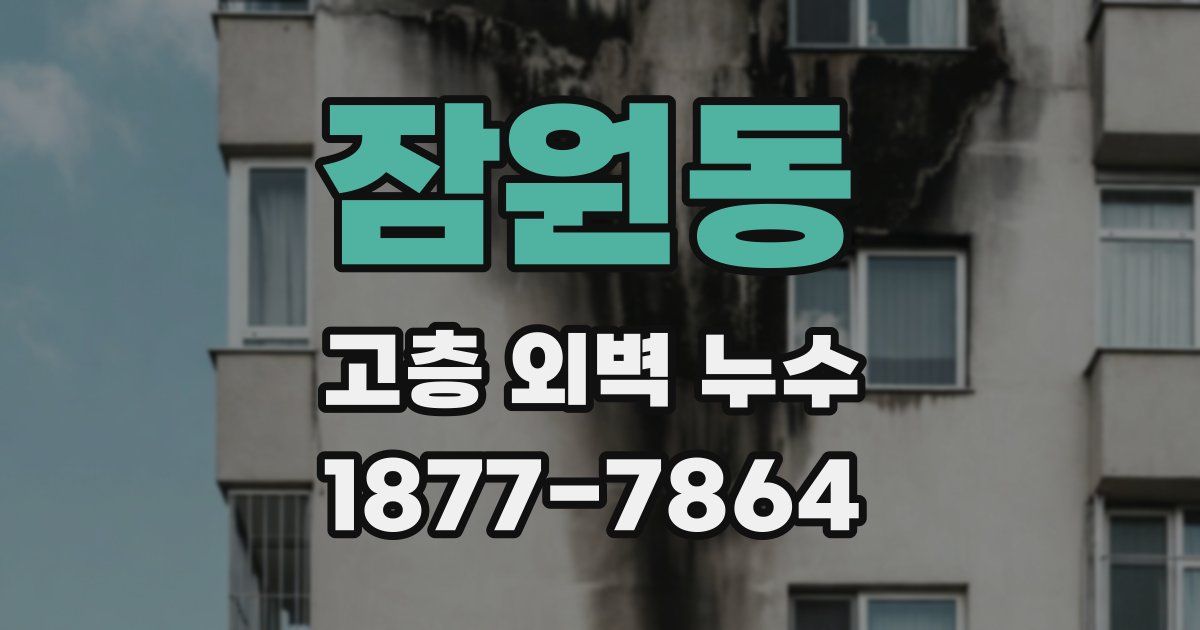 잠원동 고층 외벽 누수