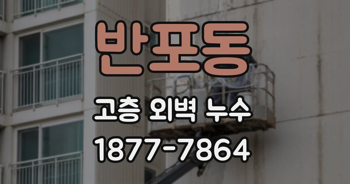 반포동 고층 외벽 누수