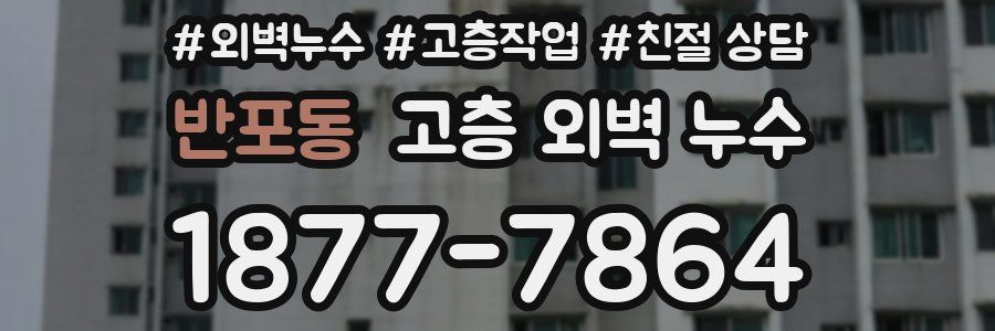 반포동 고층 외벽 누수