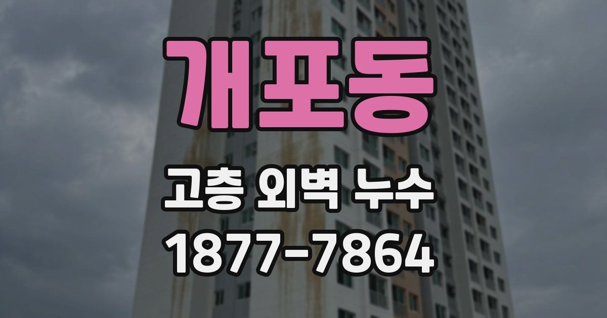 개포동 고층 외벽 누수