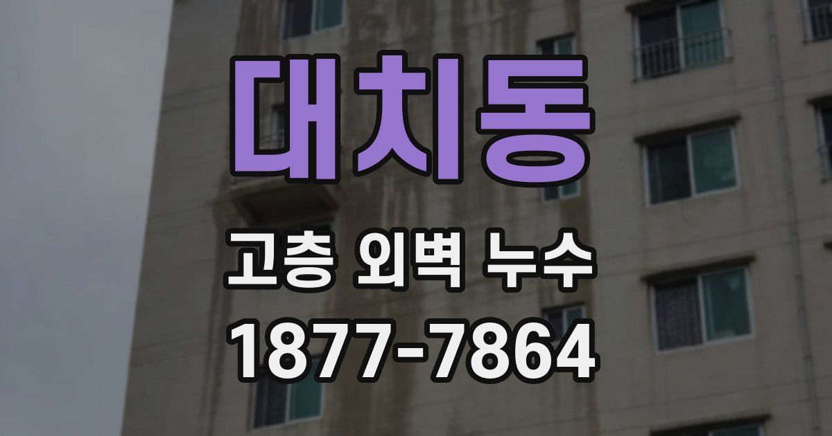 대치동 고층 외벽 누수