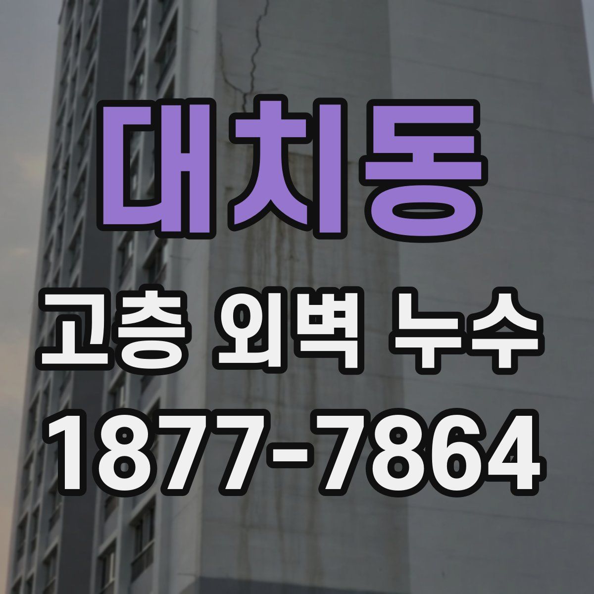 대치동 고층 외벽 누수