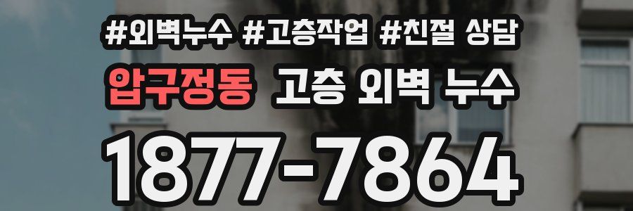 압구정동 고층 외벽 누수