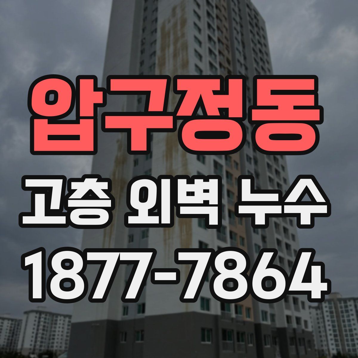 압구정동 고층 외벽 누수
