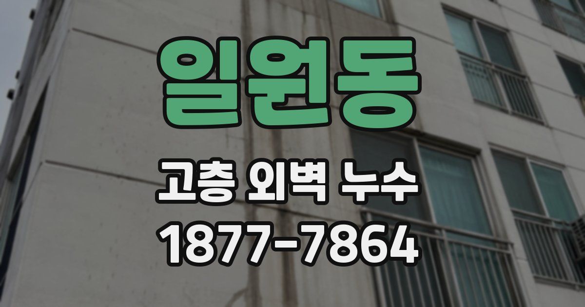 일원동 고층 외벽 누수