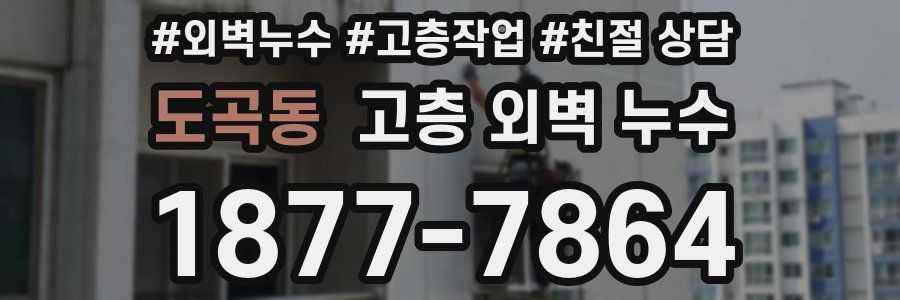 도곡동 고층 외벽 누수