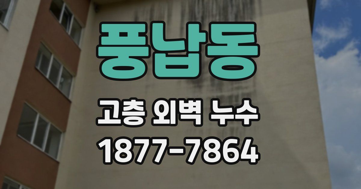 풍납동 고층 외벽 누수