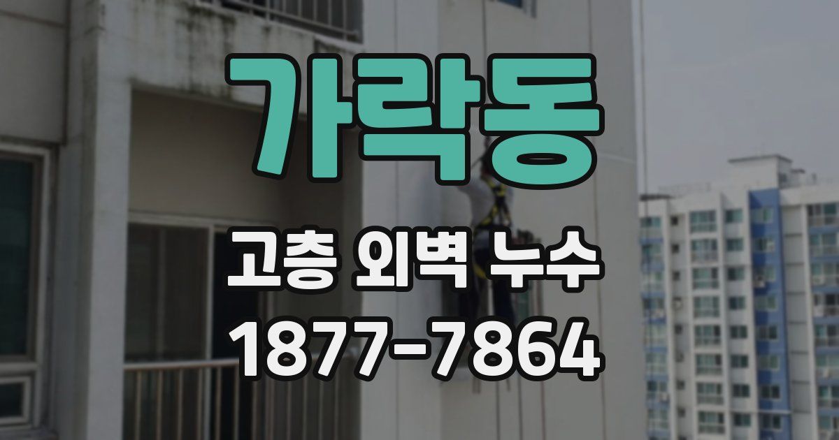 가락동 고층 외벽 누수