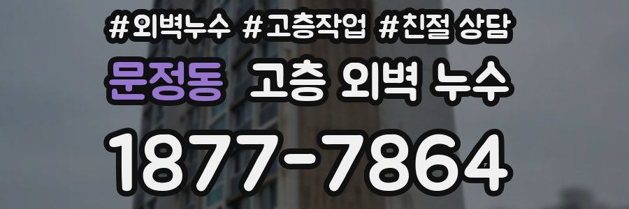 문정동 고층 외벽 누수