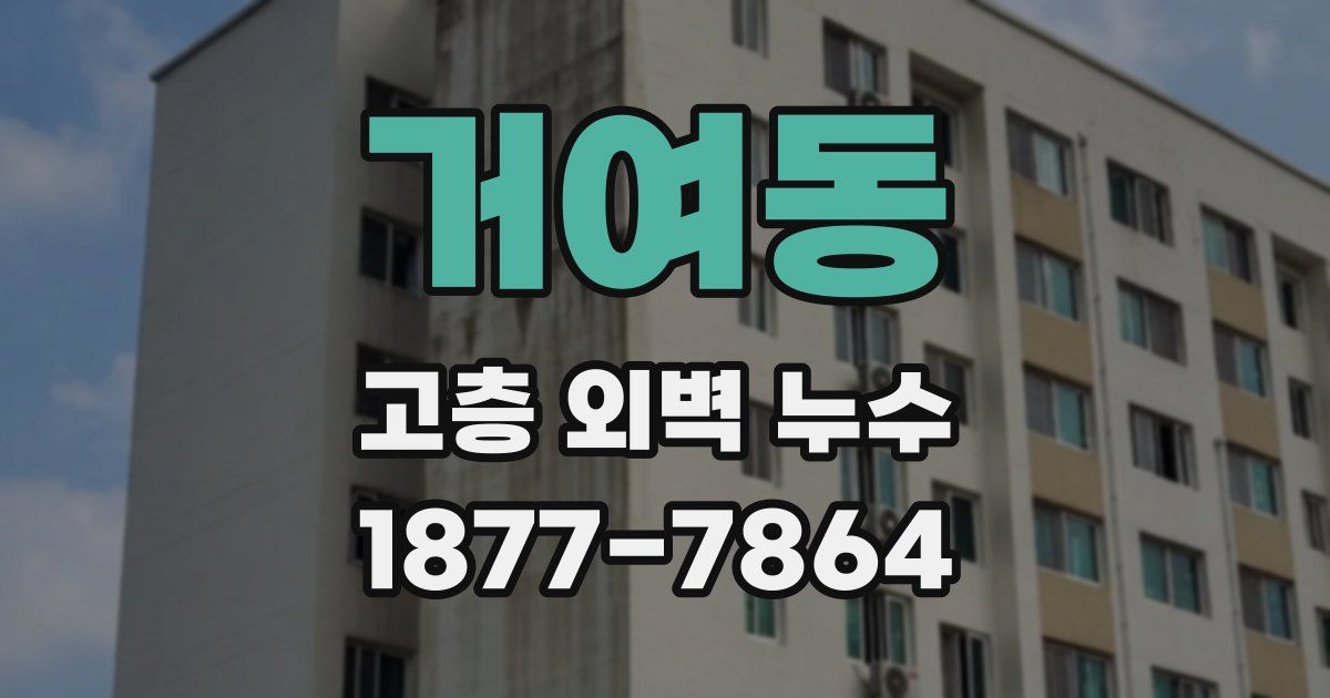 거여동 고층 외벽 누수